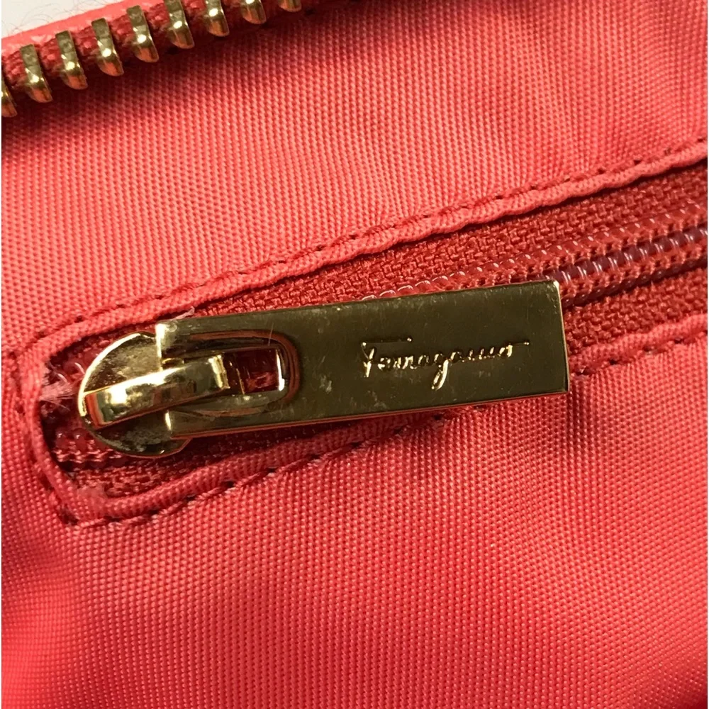 Salvatore Ferragamo Vara Ribbon Large Nylon Cosmetic Bag 😍